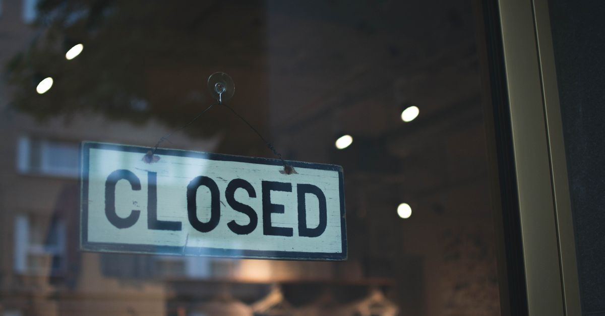 A closed sign in a shop window, matching what happens to MTurk work from India