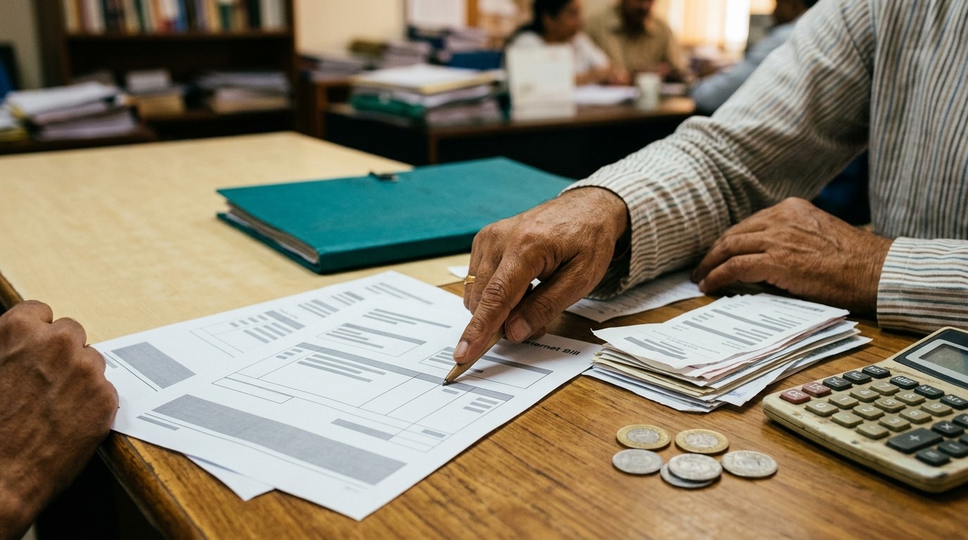 A consultant explains expense tracking alternatives to section 44ada freelancers during a meeting.