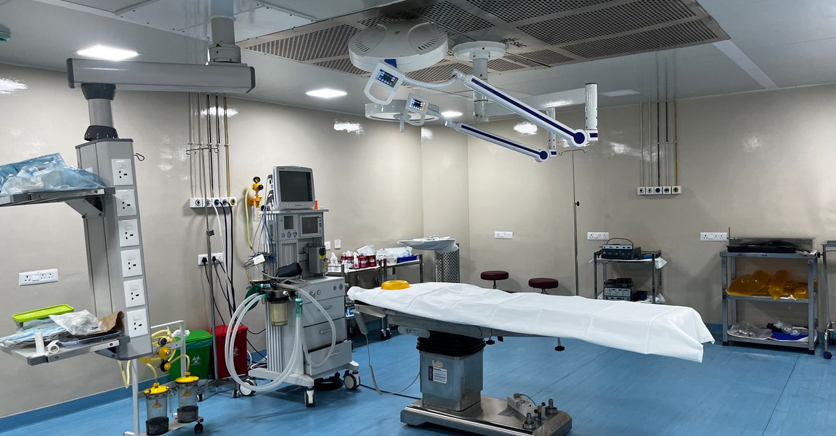 A modern hospital operating theatre, the kind of treatment the Rs 5 lakh health cover is meant to pay for