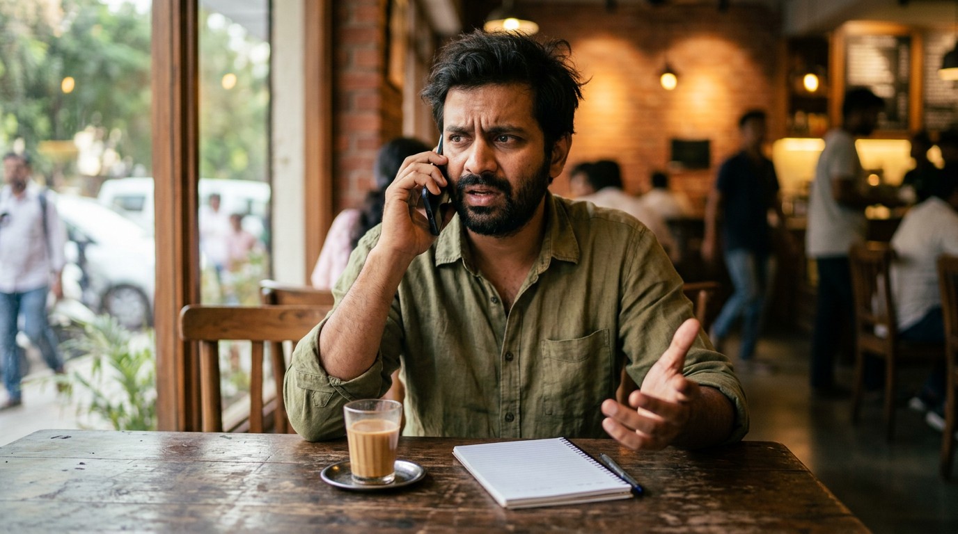 An Indian man discussing his experience with the forever company work from home business model.