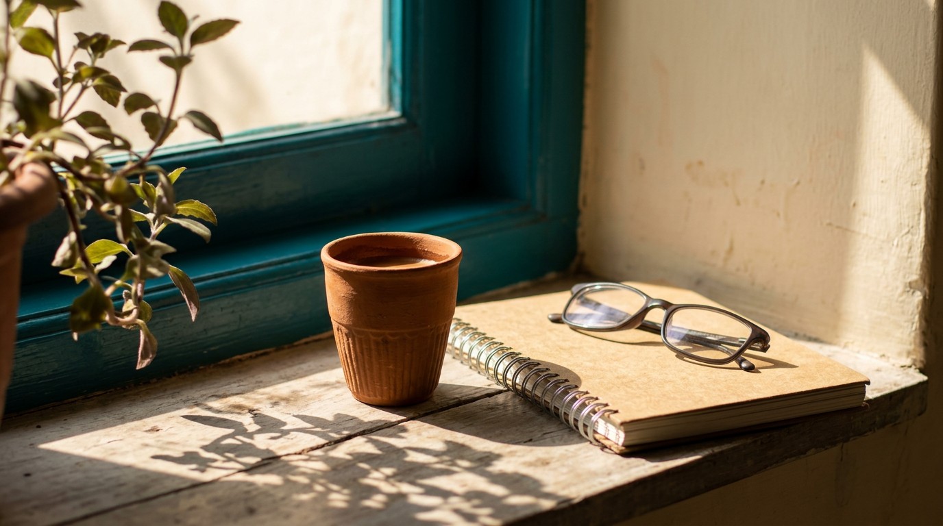 A cold cup of chai and a closed notebook, the waiting built into this mindrift india review.